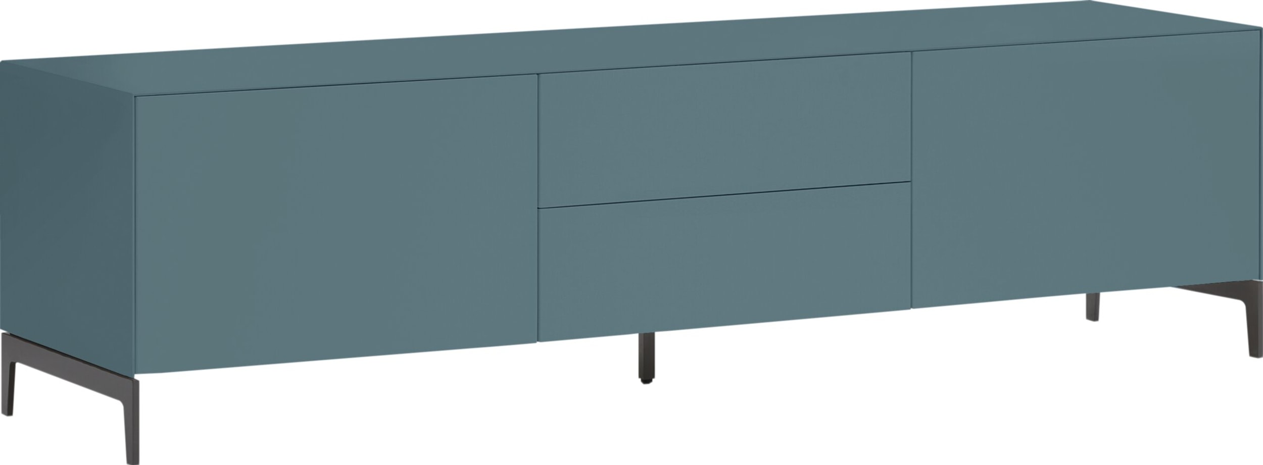 Buffet bas LUX, Bleu moyen, MDF (bois mélangé), 180x46x49.5, Micasa