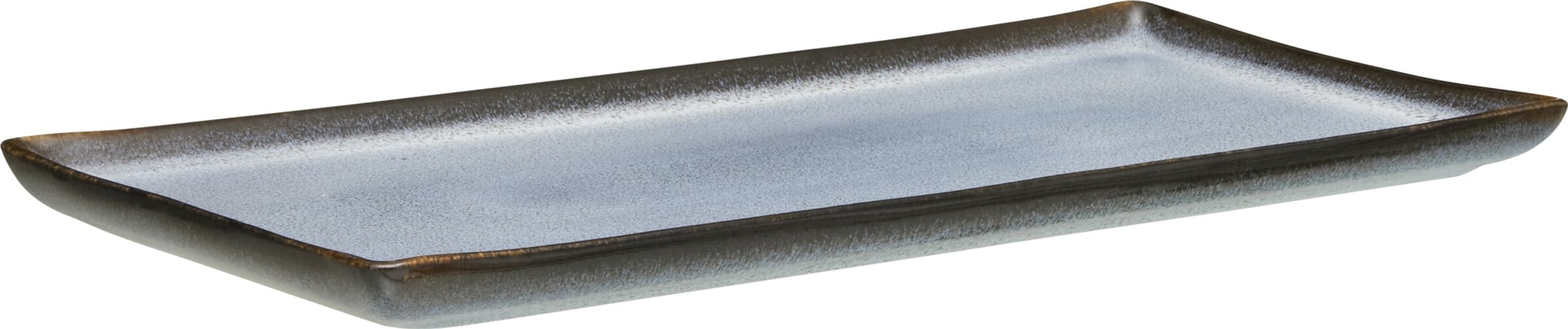 Plat de service POEME, Bleu, 39x19.5x2.5, Micasa