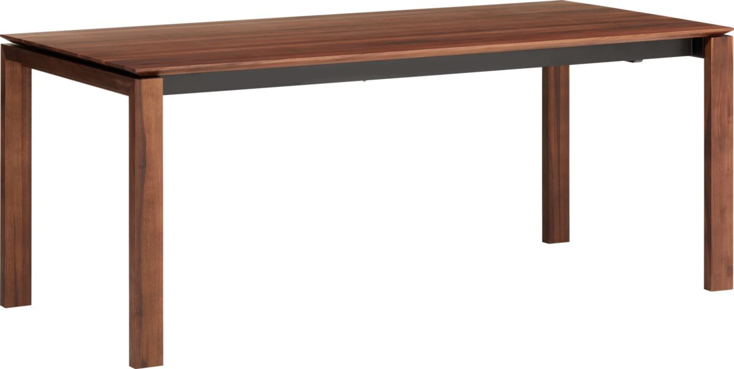 Table à rallonge MEDICI, Noyer massif, 190x90x76.5, Micasa