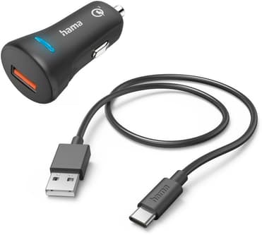 Hama Kit charge allume cigare USB Type-C QC 19,5W 1,5m noir Adaptateur de  voiture – acheter chez