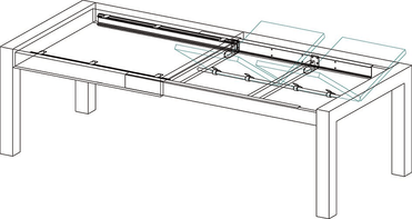 Support Coulisse De Table Avec Arrêt - Système De Guidage Pour Table Extensible - Installation Facile