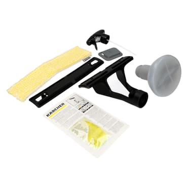 Kärcher Fenstersauger Ersatzteile | 3x Mikrofaser-Bezüge + 2x Gummilippen | WV2 WV5 Kompatibel