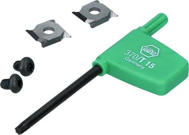 10 Lame Reversibili In Metallo Duro - 14x14mm Per Frese E Scalpelli Legno - Foto 2