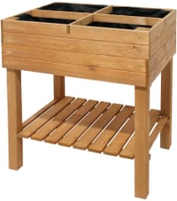 Cassetta per piante rialzata in legno di pino 80 x 60 x 80 cm