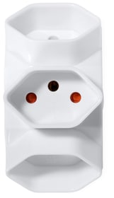 Abzweigstecker 3x - Weiss