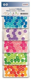 Perline di plastica, ghiaccio, 8mm, 5 colori, 50g 608107500000 N. figura 1