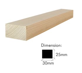 HolzZollhaus Baguette rectangu. Baguette rectangu. Baguette rectangu. Baguette rectangu. HolzZollhaus 644002824000 Longueur L: 2400.0 mm Dimension 25 x 30mm Photo no. 1