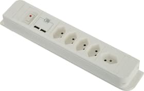 Power Strip COMBO (USB, 5x T13, 2x USB-A - max. 2.4A, câble de 1.5m) – blanc Bloc multiprise Mio Star 791052300000 Photo no. 1