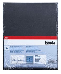 kwb Toile émeri bleu en vrac GR. 240, 5 pcs. Toile émeri bleu en vrac GR. 240, 5 pcs. kwb 610553000000 Photo no. 1