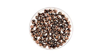 Perline di vetro af. 4mm 100pz rame Perline artigianali 608142100000 N. figura 1