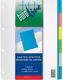 Büroline Registro cartone multicolor A4 604191 6-pezzo Registro cartone Registro cartone multicolor A4 604191 6-pezzo Registro cartone Büroline 785300150481 N. figura 1