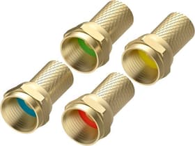 Hama F-Stecker, 7,0 mm, schraubbar, 4 Stück, farbkodiert Antennenstecker-Set F-Stecker, 7,0 mm, schraubbar, 4 Stück, farbkodiert Antennenstecker-Set Hama 785300180856 Bild Nr. 1