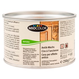 Miocolor Cera per effetto antico Marrone antica 250 g Oli + cere per legno Cera per effetto antico Marrone antica 250 g Oli + cere per legno Miocolor 661115100000 N. figura 1