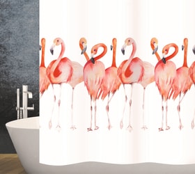 Duschvorhang Flamingo diaqua 674089900000 Couleur Blanc Taille 240 x 180 cm Photo no. 1