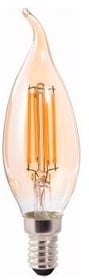 Filamento LED, E14, 400lm sostituisce 35W, candela Windblast, ambra, bianco caldo Lampade a LED Xavax 785300174719 N. figura 1