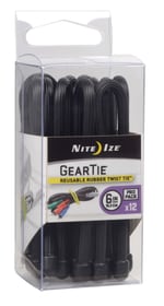 GearTie 6'' ProPack noir Attache câbles Nite Ize 612129000000 Photo no. 1