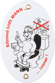 Panneau en émail Männer-Toiletten-Gebot Panneau en émail Männer-Toiletten-Gebot 605069400000 Photo no. 1