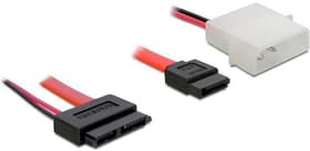 Slim-SATA-Kabel rot, Molex Strom, 30 cm Datenkabel intern DeLock 785302406133 Bild Nr. 1