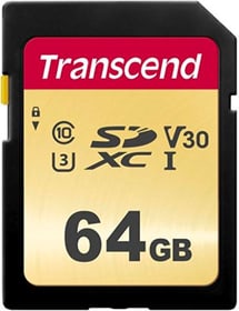 Transcend SD Card 500S, MLC 64GB SDXC Scheda di memoria SD SD Card 500S, MLC 64GB SDXC Scheda di memoria SD Transcend 785300147293 N. figura 1