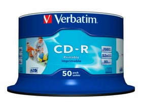 Verbatim CD-R 700 MB Wide Inkjet Printable CD Rohlinge CD-R 700 MB Wide Inkjet Printable CD Rohlinge Verbatim 798255800000 Bild Nr. 1