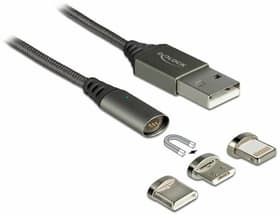 Cavo USB magnetico USB A - Micro USB B/Lightning/USB C 1 m Cavo USB DeLock 785302404720 N. figura 1