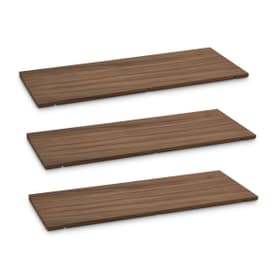 SEVEN Tablar 3er-Set 90cm SEVEN Tablar 3er-Set 90cm 362249409031 Grösse B: 90.0 cm x T: 1.4 cm x H: 35.5 cm Farbe Nussbaum Bild Nr. 1