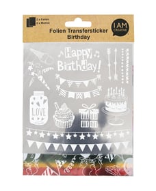 Folien Transfersticker Birthday, silber / bunt Sticker Set 668009800000 Bild Nr. 1