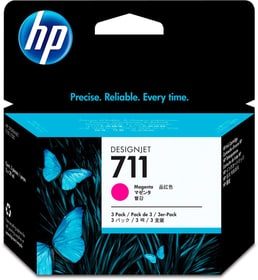 HP 711 CZ135A 3er-Pack magenta Tintenpatrone 711 CZ135A 3er-Pack magenta Tintenpatrone HP 795849800000 Bild Nr. 1