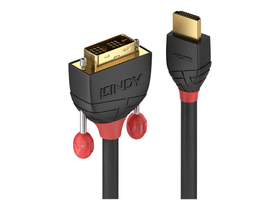 HDMI - DVI Kabel, Black Line 1m Kabel LINDY 785300141539 Bild Nr. 1