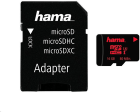 16GB UHS Speed Class 3 UHS-I 80MB / s + Adapter / Mobile Micro SD Hama 785300172190 Bild Nr. 1