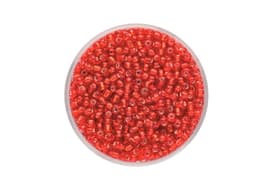 Rocailles argent/rouge 2,6mm, 17 g Perles artisanales 608135200000 Photo no. 1