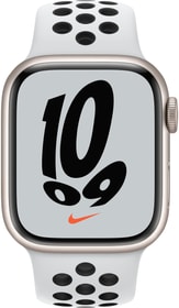 Apple Watch Nike Series 7 GPS + Cellular, 41mm Starlight Aluminium Platinum/Black Nike Sport Band Smartwatch Watch Nike Series 7 GPS + Cellular, 41mm Starlight Aluminium Platinum/Black Nike Sport Band Smartwatch Apple 785300162435 Bild Nr. 1