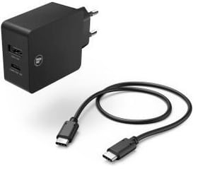 Hama Ladeset, USB-C, USB-A, PD/Qualcomm®, 30 W, USB-C-Kabel, 1 m, Schwarz Ladegerät Ladeset, USB-C, USB-A, PD/Qualcomm®, 30 W, USB-C-Kabel, 1 m, Schwarz Ladegerät Hama 785300180136 Bild Nr. 1