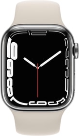 Watch Series 7 GPS + Cellular, 41mm Stainless Steel Silver  Starlight Sport Band Smartwatch Apple 785300162429 Bild Nr. 1