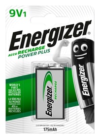 Energizer Power Plus 9V 175 mAh 1 pezzo accu Akku Batterie Power Plus 9V 175 mAh 1 pezzo accu Akku Batterie Energizer 704732300000 N. figura 1