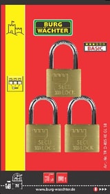 Secu-Lock 405 Set Vorhängeschloss Burg-Wächter 614063600000 Set 3.0 st Bild Nr. 1