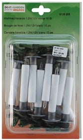 BOUGIES DE NOËL BLANC 10 PCS. BOUGIES DE NOËL BLANC 10 PCS. 61302050000005 Photo n°. 1