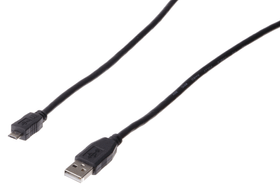 USB Anschlusskabel 2.0 Typ A/Micro B 1 m USB-Kabel Schwaiger 613123500000 Bild Nr. 1