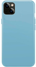 Silicone Case for iPhone 14 - Blue Fog Smartphone Hülle XQISIT 798800101573 Bild Nr. 1