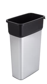 Rotho Pro Geo Premium Mülleimer 70l ohne Deckel, Kunststoff (PP) BPA-frei, silber/schwarz rothopro 674136300000 Bild Nr. 1