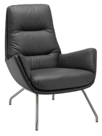 ANDRES Fauteuil ANDRES Fauteuil 402452607020 Couleur Noir Dimensions L: 83.0 cm x P: 94.0 cm x H: 97.0 cm Photo no. 1