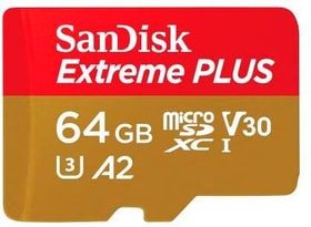 microSDXC Extreme Plus 64GB (R200MB/s) Micro SD SanDisk 785300181029 Photo no. 1