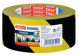 Tesa SIGNAL Premium Ruban de sécurisation et de délimitation, noir/jaune, 66mx50mm Rubans adhésifs SIGNAL Premium Ruban de sécurisation et de délimitation, noir/jaune, 66mx50mm Rubans adhésifs Tesa 663077000000 Photo no. 1