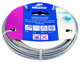Câble d'acier galvanisé avec gaine en plastique Meister 604726500000 Taille 2-3 mm x 10 m Photo no. 1