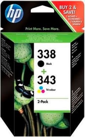 HP Combopack 338 black et 343 color cartouche d'encre Combopack 338 black et 343 color cartouche d'encre HP 798510100000 Photo no. 1