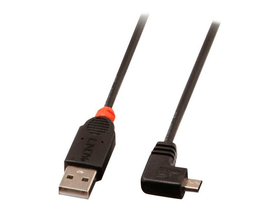 USB 2.0 Kabel Typ A/Micro-B 90°, 0.5m Kabel LINDY 785300141567 Bild Nr. 1