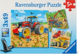 3x49 Grosse Maschinen Puzzle Ravensburger 748980600000 Bild Nr. 1