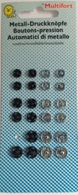 Multifort Metalldruckknöpfe ws/sz klein 24 Stk. Metalldruckknöpfe ws/sz klein 24 Stk. Multifort 665419900000 Bild Nr. 1