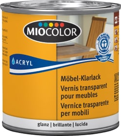 Möbel-Klarlack hochglänzend Farblos 750 ml Klarlack Miocolor 661180900000 Farbe Farblos Inhalt 750.0 ml Bild Nr. 1