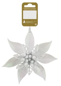 Fleur de poinsettia Décorations de sapin Geroma 657925400000 Couleur Blanc Taille L: 12.0 cm Photo no. 1
